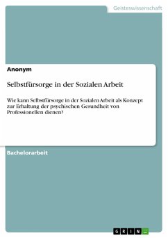 Selbstfürsorge in der Sozialen Arbeit (eBook, PDF)