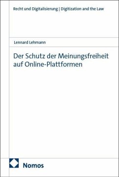 Cover Der Schutz der Meinungsfreiheit auf Online-Plattformen