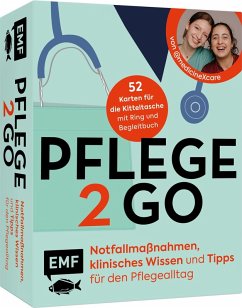 Cover Kartenset: Pflege to go - Notfallmaßnahmen, klinisches Wissen und Tipps für den Pflegealltag   für Krankenpflege, Altenpflege, Pflege zu Hause   von #medicineXcare