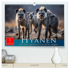 Hyänen - Afrikas geheimnisvolle Jäger (hochwertiger Premium Wandkalender 2026 DIN A2 quer), Kunstdruck in Hochglanz