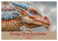 Ewige Drachenliebe - Eine zeitlose Faszination (Wandkalender 2026 DIN A2 quer), CALVENDO Monatskalender