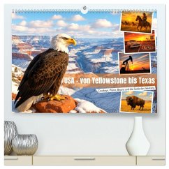 USA - von Yellowstone bis Texas - Cowboys, Prärie und Bisons (hochwertiger Premium Wandkalender 2026 DIN A2 quer), Kunstdruck in Hochglanz