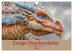 Ewige Drachenliebe - Eine zeitlose Faszination (Wandkalender 2026 DIN A4 quer), CALVENDO Monatskalender