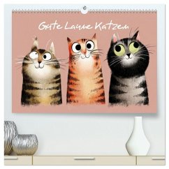 Cover Gute Laune Katzen (hochwertiger Premium Wandkalender 2026 DIN A2 quer), Kunstdruck in Hochglanz