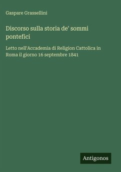 Cover Discorso sulla storia de' sommi pontefici