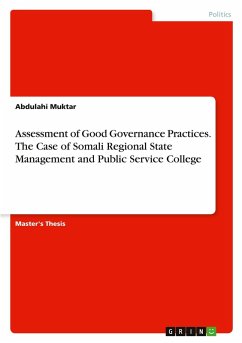 Cover Assessment of Good Governance Practices. The Case of Somali Regional State Management and Public Service College