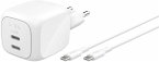 Belkin Ladegerät Dual USB-C 50W PD PPS+1m Kabel WCH019kq1MWH-B6 Belkin Ladegerät Dual USB-C 50W PD PPS+1m Kabel WCH019kq1MWH-B6