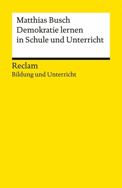 Cover Demokratie lernen in Schule und Unterricht (eBook, ePUB)