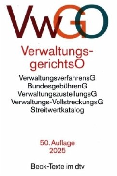 Cover Verwaltungsgerichtsordnung, Verwaltungsverfahrensgesetz. VwGO