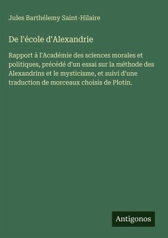 Cover De l'école d'Alexandrie