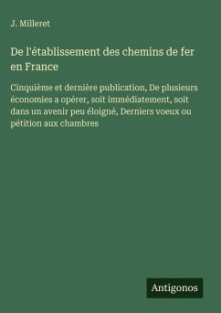 Cover De l'établissement des chemins de fer en France