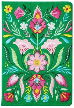 Cover Fiesta del Sol Notizbuch bestickt A5 - 240 Seiten, grün