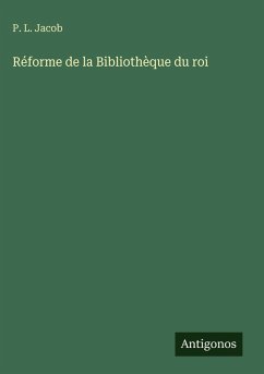 Cover Réforme de la Bibliothèque du roi