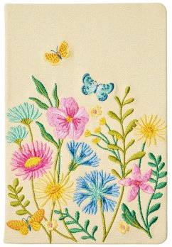 Cover Blütenträume Notizbuch bestickt, A5 - 240 Seiten, beige