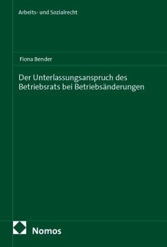 Cover Der Unterlassungsanspruch des Betriebsrats bei Betriebsänderungen
