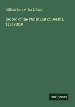 Cover Record of the Parish List of Deaths, 1785-1819