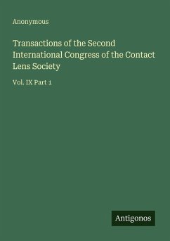 Cover Transactions of the Second International Congress of the Contact Lens Society