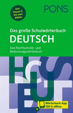 Cover PONS Das große Schulwörterbuch Deutsch
