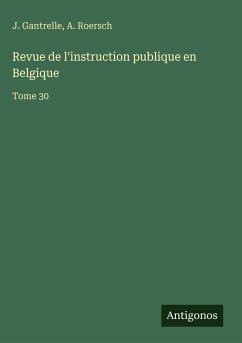 Cover Revue de l'instruction publique en Belgique
