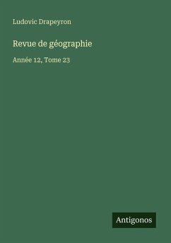 Cover Revue de géographie