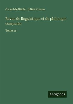 Cover Revue de linguistique et de philologie comparée