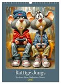 Rattige Jungs. Trockener, böser Stadtratten-Humor (Wandkalender 2026 DIN A3 hoch), CALVENDO Monatskalender