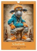 Schafwelt. Coole Schafe im Cartoon-Style (Wandkalender 2026 DIN A4 hoch), CALVENDO Monatskalender