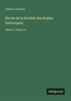 Cover Revue de la Société des études historiques