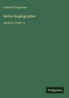 Cover Revue de géographie
