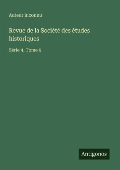 Cover Revue de la Société des études historiques