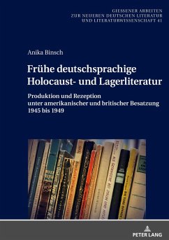 Cover Frühe deutschsprachige Holocaust- und Lagerliteratur