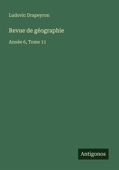 Cover Revue de géographie