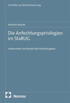 Cover Die Anfechtungsprivilegien im StaRUG