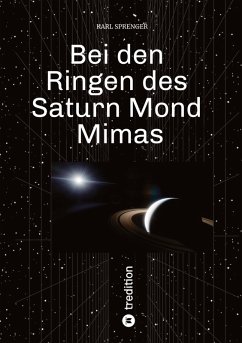 Bei den Ringen des Saturn Mond Mimas Bei den Ringen des Saturn Mond Mimas