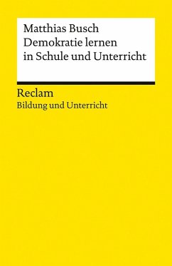 Cover Demokratie lernen in Schule und Unterricht
