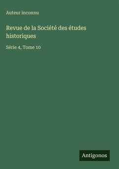 Cover Revue de la Société des études historiques