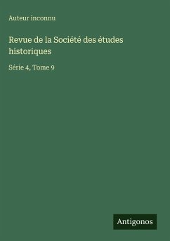 Cover Revue de la Société des études historiques
