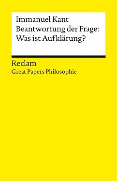Cover Beantwortung der Frage: Was ist Aufklärung?