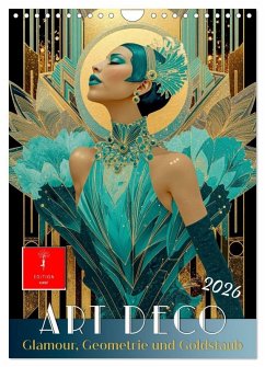 Cover Art Deco - Glamour, Geometrie und Goldstaub (Wandkalender 2026 DIN A4 hoch), CALVENDO Monatskalender