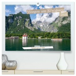 Cover Morgen am Königssee - Spiegelungen und Stille (hochwertiger Premium Wandkalender 2026 DIN A2 quer), Kunstdruck in Hochglanz