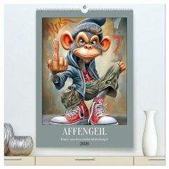 Affengeil. Humor aus dem Großstadtdschungel (hochwertiger Premium Wandkalender 2026 DIN A2 hoch), Kunstdruck in Hochglanz