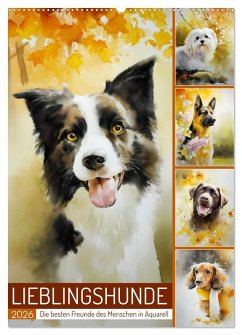 Cover Lieblingshunde (Wandkalender 2026 DIN A2 hoch), CALVENDO Monatskalender