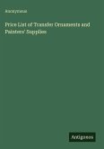 Price List of Transfer Ornaments and Painters' Supplies