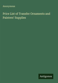 Cover Price List of Transfer Ornaments and Painters' Supplies