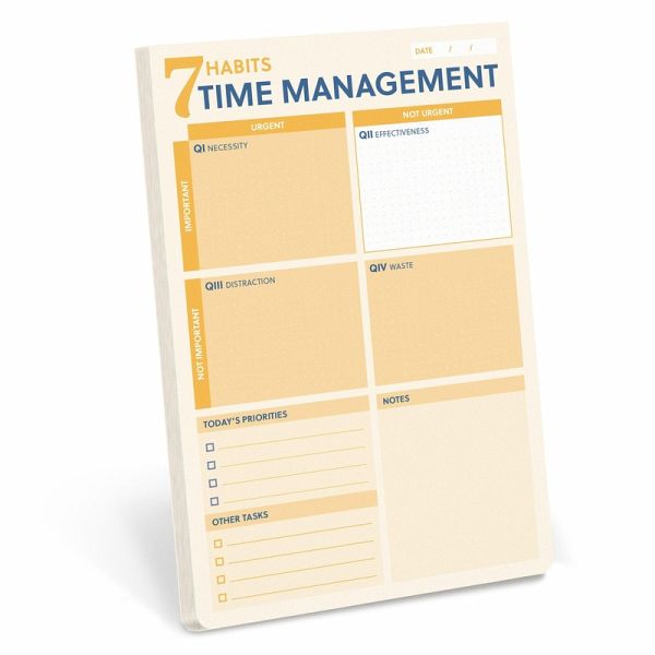 7 Habits Time Management Notepad 7 Habits Time Management Notepad