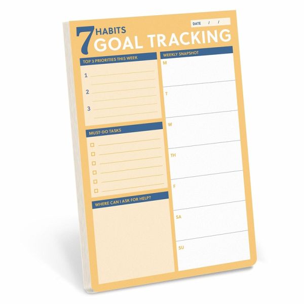 7 Habits Goal Tracking Notepad 7 Habits Goal Tracking Notepad