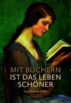 Cover Mit Büchern ist das Leben schöner Postkarte VE 20