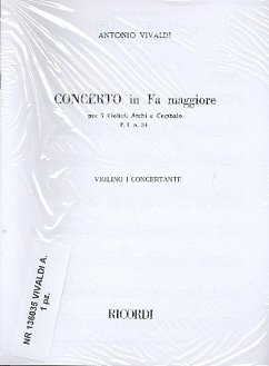 Cover Konzert F-Dur F.I:34 für 3 Violinen, Streicher und Bc Stimmensatz