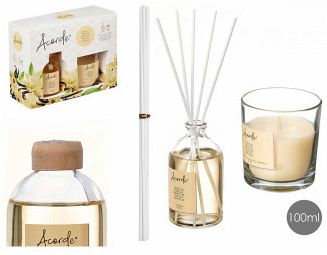 Set Mikado Kerze 100ml Kerze 30h Vanille Set Mikado Kerze 100ml Kerze 30h Vanille