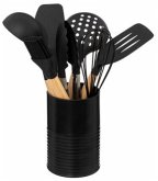 Kochgeschirr 7x schwarz im Halter